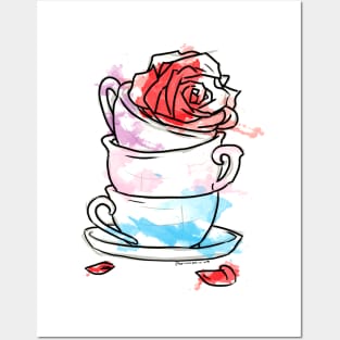 Teacup and Roses Posters and Art